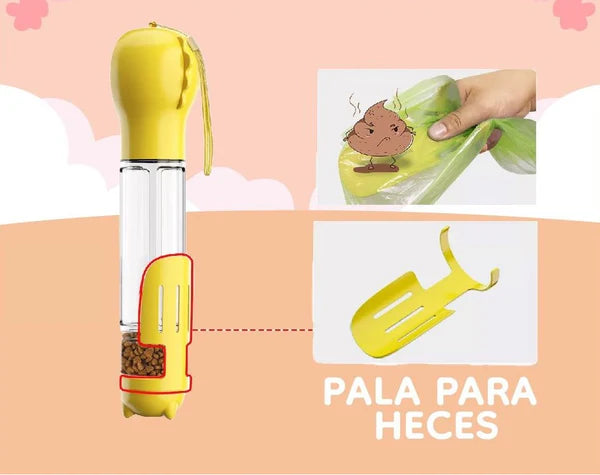 BOTELLA PORTÁTIL 4 EN 1 PARA MASCOTAS
